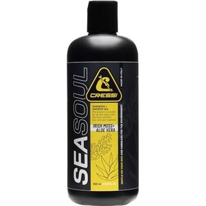 CRESSI Seal Soul Shampoo + Shower Gel 500ml – speciale shamppo-gel voor zeewater, meren en rivieren, ideaal voor haar en huid, 500 ml