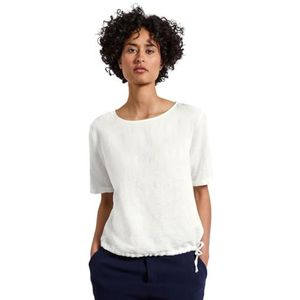 Street One Damesblouseshirt met trekkoord, off-white, 36