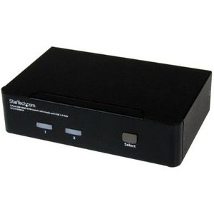 StarTech.com 2-poorts USB HDMI KVM switch/schakelaar met audio en USB 2.0 hub