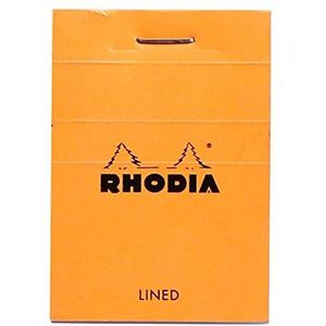 Rhodia 10600C notitieblok gelinieerd, 52 x 75 mm, 80 vellen, 1 stuk oranje