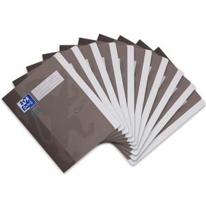 Oxford by ELBA 400103405 10 x snelhechtmappen van stevig karton met soft touch oppervlak voor formaat DIN A4 in de kleur bruin