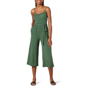 Amazon Essentials Dames Jersey Cami Cropped Wijde Pijpen Jumpsuit, Groen Bloemen, X-Large