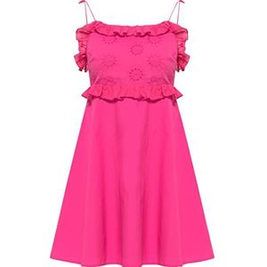 myMo Nolie mini-jurk voor dames met gatenkant, roze, L