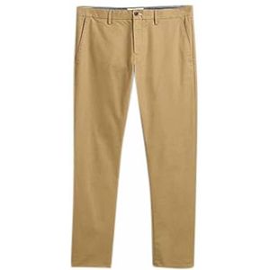 GANT Slim Tech Prep Chinos-jurk voor heren, Donkere Kaki, 32W / 36L