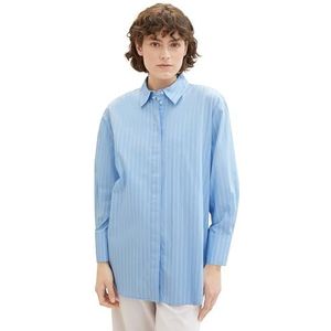 TOM TAILOR Damesblouse, 34842 - Blue Wording Stripe, 46