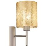 EGLO Wandlamp Viserbella, 1-lichts wandlamp, vintage, moderne wandlamp voor binnen van staal en textiel, voor woonkamer of hal, in champagne en goud,