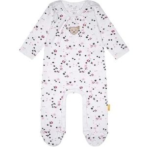 Steiff Babymeisjes rompertje lange mouwen peuter pyjama's, helder wit, 86