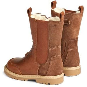 Wheat Unisex kinderschoenen hoge Chelsea-laarzen winterlaarzen Sonni Tex 60% leer, 40% suède ademend, waterdichte sneeuwschoen, 9002 cognac, 29 EU