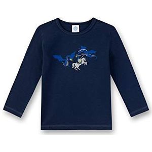 Sanetta Jongensshirt met lange mouwen pyjama-bovenstuk, blauw (Nordic Blue 5962), 92 cm