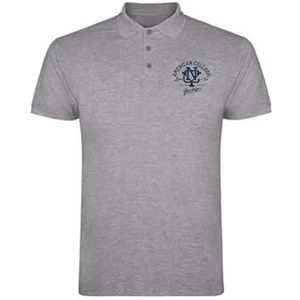 AMERICAN COLLEGE USA Poloshirts Sport Ademend Gedrukt Kleding Unisex Kinderen Jongens en Meisjes Casual Model ACPLW6 MELL Grey 8 Jaar, Grijs, 8 Jaar