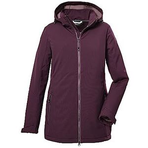 killtec Dames Softshelljack/outdoorjack met afritsbare capuchon KOW 8 WMN SFTSHLL JCKT, dark plum, 48, 39685-000