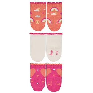 Sterntaler Babysokken voor meisjes, verpakking van 3 stuks, regenboogsokken, ecru, 16