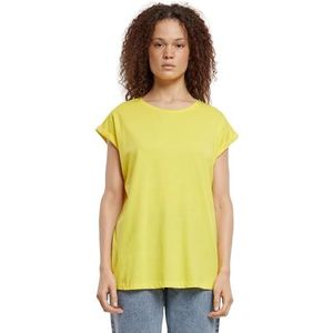 Urban Classics dames T-Shirt Ladies Extended Shoulder Tee, Heldergeel, 3XL