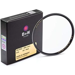 B+W UV-haze- en beschermfilter (30,5 mm, MRC Nano, XS-Pro, 16x gecoat, slim, Premium), zwart, 58 mm