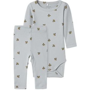 NAME IT Nbmfunkab Ls Body Set voor heren, Pearl Blue, numeric_56