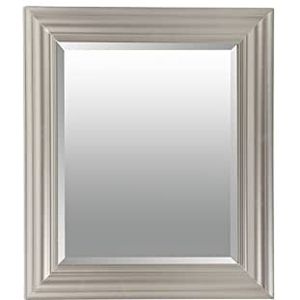 Spiegel van hout, zilverkleurig, 50 x 60 cm, 59 x 3 x 69 cm
