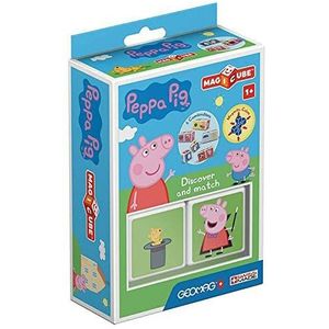 Geomag Magicube 047 Peppa Pig Discover & Match 2 magnetische dobbelstenen - constructiespeelgoed, bouwdoos, educatief speelgoed,kleur