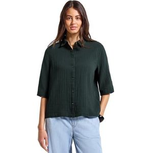 Street One Dames mousseline hemdblouse, groen (pijnboom), 34