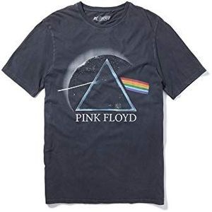 Recovered Pink Floyd T-Shirt - Dark Side of The Moon - Zwart - Officieel gelicentieerd - Vintage stijl, handgedrukt, ethisch afkomstig, Veelkleurig, L