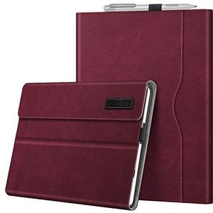 Fintie Hoes voor Surface Go 3/2 / 1 (2021)(2020)(2018) 10 inch - Multi-Kijkhoek Hoogwaardige Kunstleren Beschermhoes Cover Case met Documentsleuven, Type Cover Compatibel, Bourgondië