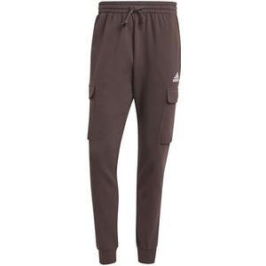 adidas Heren Essentials Fleece Regular Tapered Cargo Pants, shadow brown, XS Short