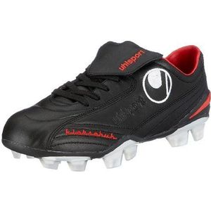 Uhlsport Kickschoen Classic FXG 100816901, unisex - volwassenen sportschoenen - voetbal, Zwart Black Red01, 40.5 EU