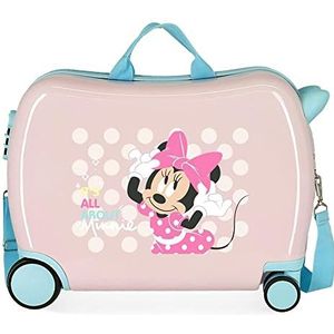 Disney Minnie Play All Day kinderkoffer, roze, 50 x 38 x 20 cm, hard plastic, zijkant, 34 l, 1,8 kg, 4 wielen, handbagage