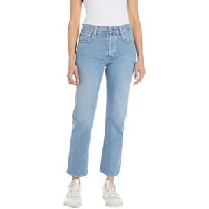 Replay Dames Straight Fit High Waist Jeans Maijke Straight Rose Label, 010, lichtblauw, 30W x 28L