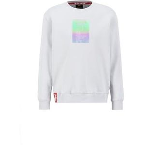 Alpha Industries Regenboog Refl. Label voor Mannen Pastel Grey