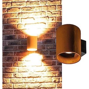 SLV wandopbouwarmatuur RUSTY® UP/DOWN WL/verlichting voor wanden, wegen, tuinlamp / IP65 3000/4000K 14 W 516/792 lm roest 65 graden