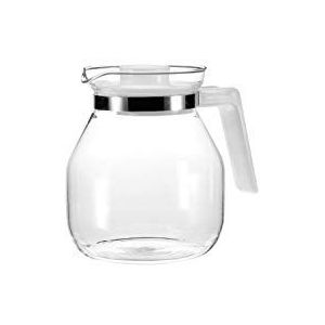 Glazen kan vuurvast, met deksel, inhoud: 1,00 liter, hoogte: 160 mm, ø: 130 mm