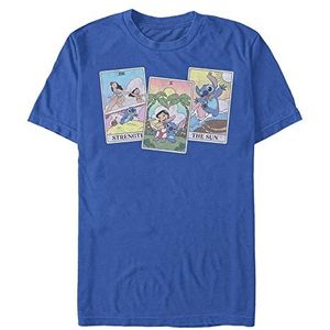 Disney Lilo & Stitch Lilo Stitch Tarot Organic Short Sleeve T-Shirt, Bright Blue, L, bright blue, L