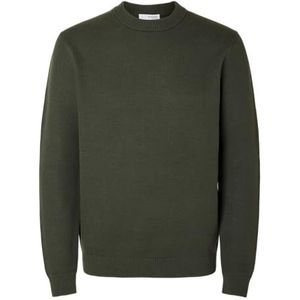 SELECTED HOMME Mannelijke trui met ronde hals, Forest Night, S