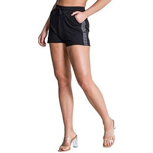 Gianni Kavanagh Zwarte Outline shorts voor dames, casual, maat L