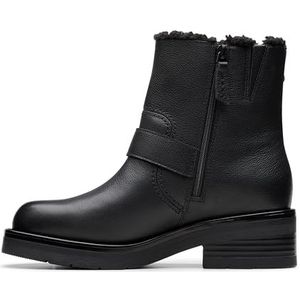Clarks Premium Vrouwen Rebelle gesp mode laars, zwart WLined Lea, 3.5 UK, Zwarte Wlined Lea, 36.5 EU