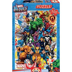 Educa - Puzzel 500 stukjes voor volwassenen | Marvel Super Heroes, 500 stukjes puzzel voor volwassenen en kinderen vanaf 11 jaar, superhelden (15560)
