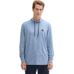 TOM TAILOR - T-shirt - Midsummer Blue Stripe - Lange Mouwen - Heren