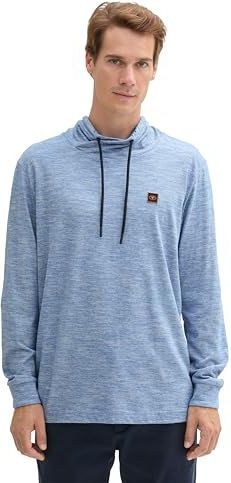 TOM TAILOR - T-shirt - Midsummer Blue Stripe - Lange Mouwen - Heren