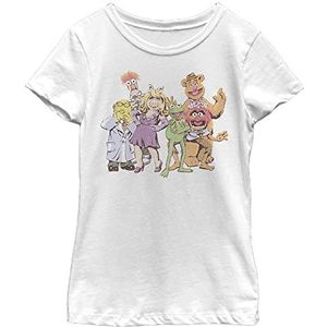 Little, Big Disney Muppet Gang Girls T-shirt met korte mouwen, wit, medium, wit, M, Wit, M