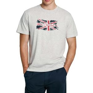 PEPE JEANS Klag T-shirt voor heren, Lichtgrijs, S