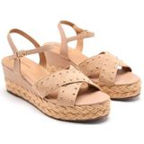 Gioseppo - Gilsum - Wedgesandalen - Suède - Met Studdecoratie - Hakhoogte 6.5 cm