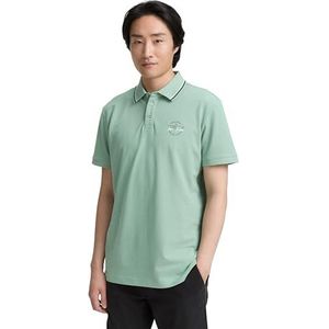 TOM TAILOR - Shirt - Marine - Piqué - Kwartmouw