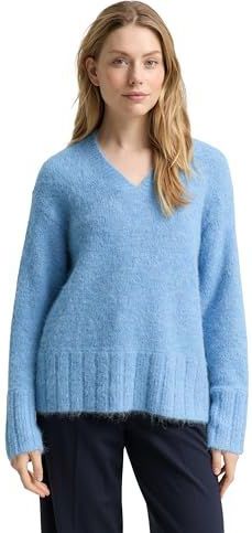 TOM TAILOR Damestrui, 34910 - Light Fjord Blue Melange, XL