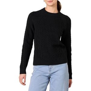 Amazon Essentials Dames Stitch Cable Trui, Zwart, Small
