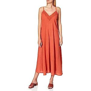 Bonateks Dames Bdlsc101657-n casual jurk, oranje, 38 EU, oranje, 38