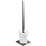Emco Art Toiletborstelset, glas gesatineerd/chroom, toiletborstel met borstelhouder, wandmontage - 161500102