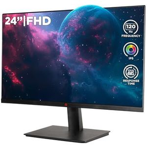 Konix 24 inch Nebula Gaming Monitor PC, PS4, PS5, Switch, Xbox - Full HD resolutie 1080px - 120Hz - 4ms - FreeSync - HDMI 2.0 - DisplayPort - IPS-paneel
