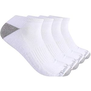 Timberland Men's 4-Pack Half Cushioned Ankle Socks, White, One Size