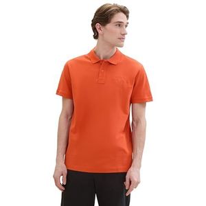 TOM TAILOR Poloshirt voor heren, 12883 - Marocco Orange, M