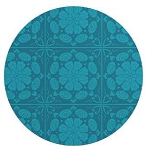Questo Casa, Ronde digitaal bedrukte muismat, antislip onderkant, voor kantoor en thuis, diameter: 22 cm